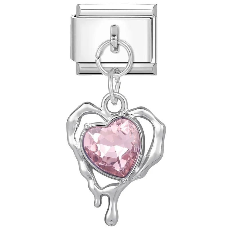 Heart Dangle Italian Charm | 9mm | Fits All Modular Bracelets