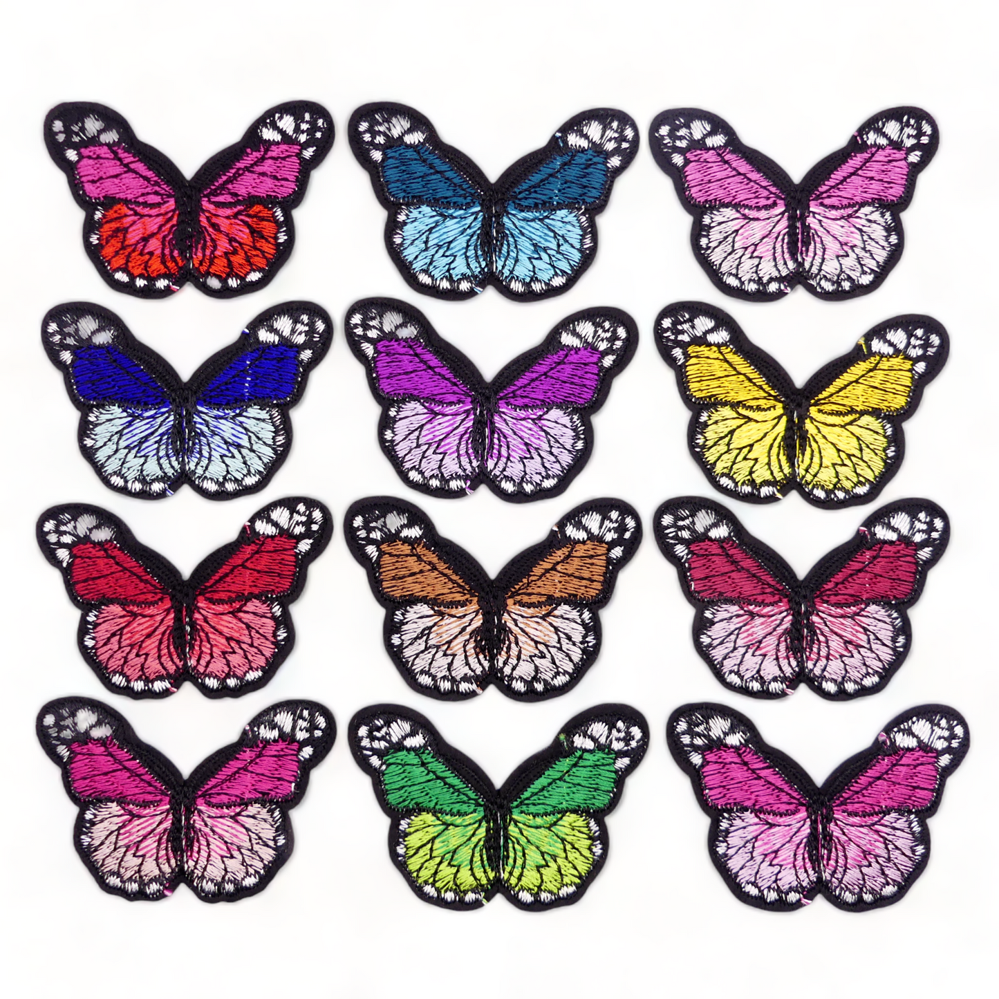 Butterfly Butterflies Embroidered Iron On Sew On Patches Choice of 12 Colours