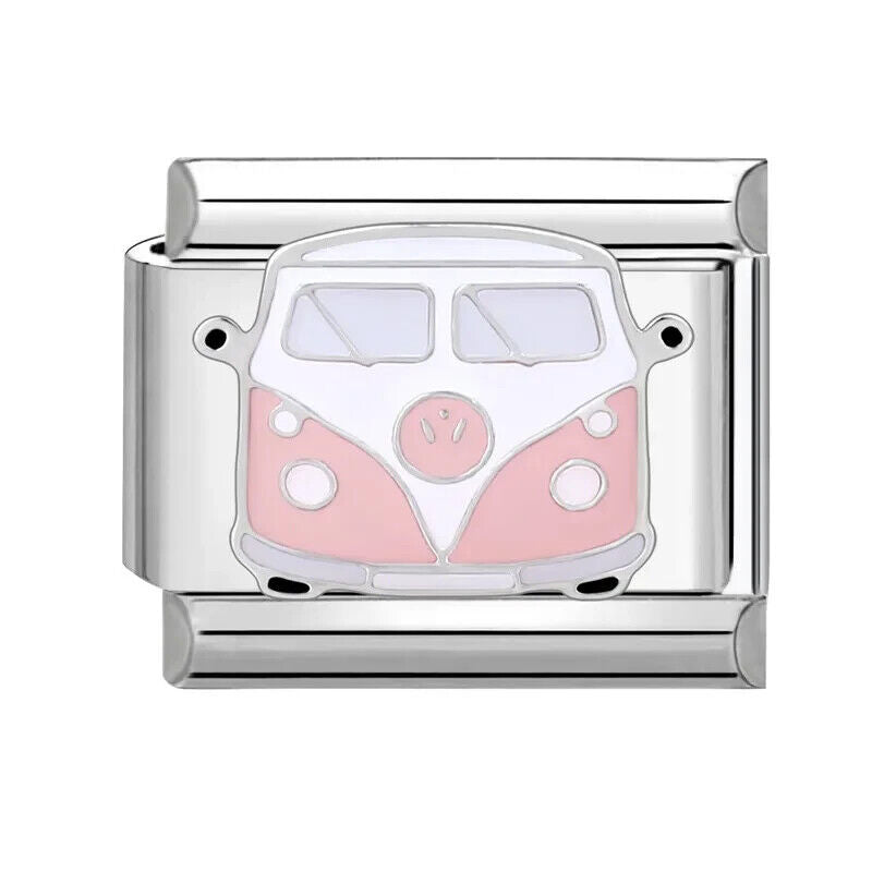 Italian Charms, Forget me not, Elephant, Campervan, Hope Ribbon
