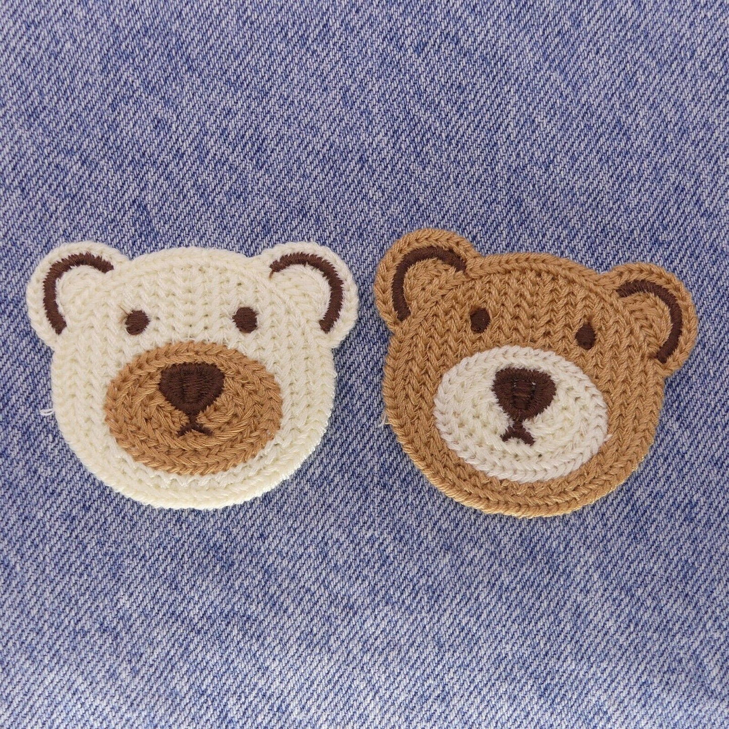 2 Teddy Bear Sew On Patches