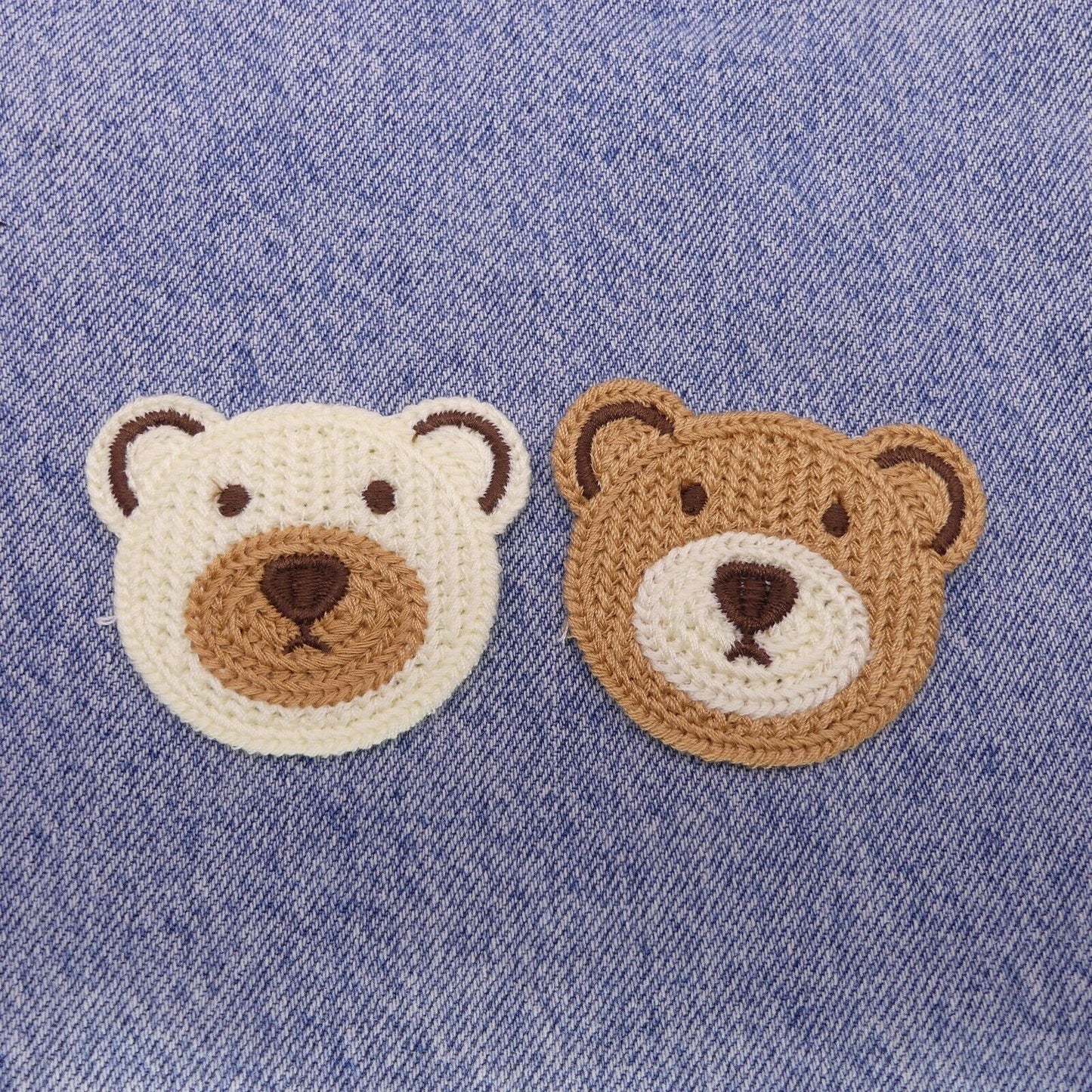 2 Teddy Bear Sew On Patches