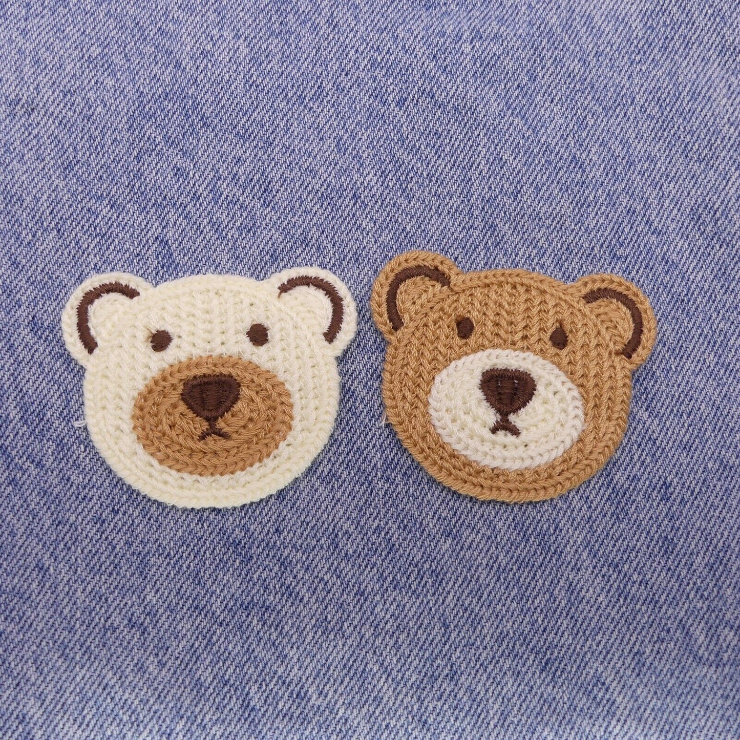 2 Teddy Bear Sew On Patches