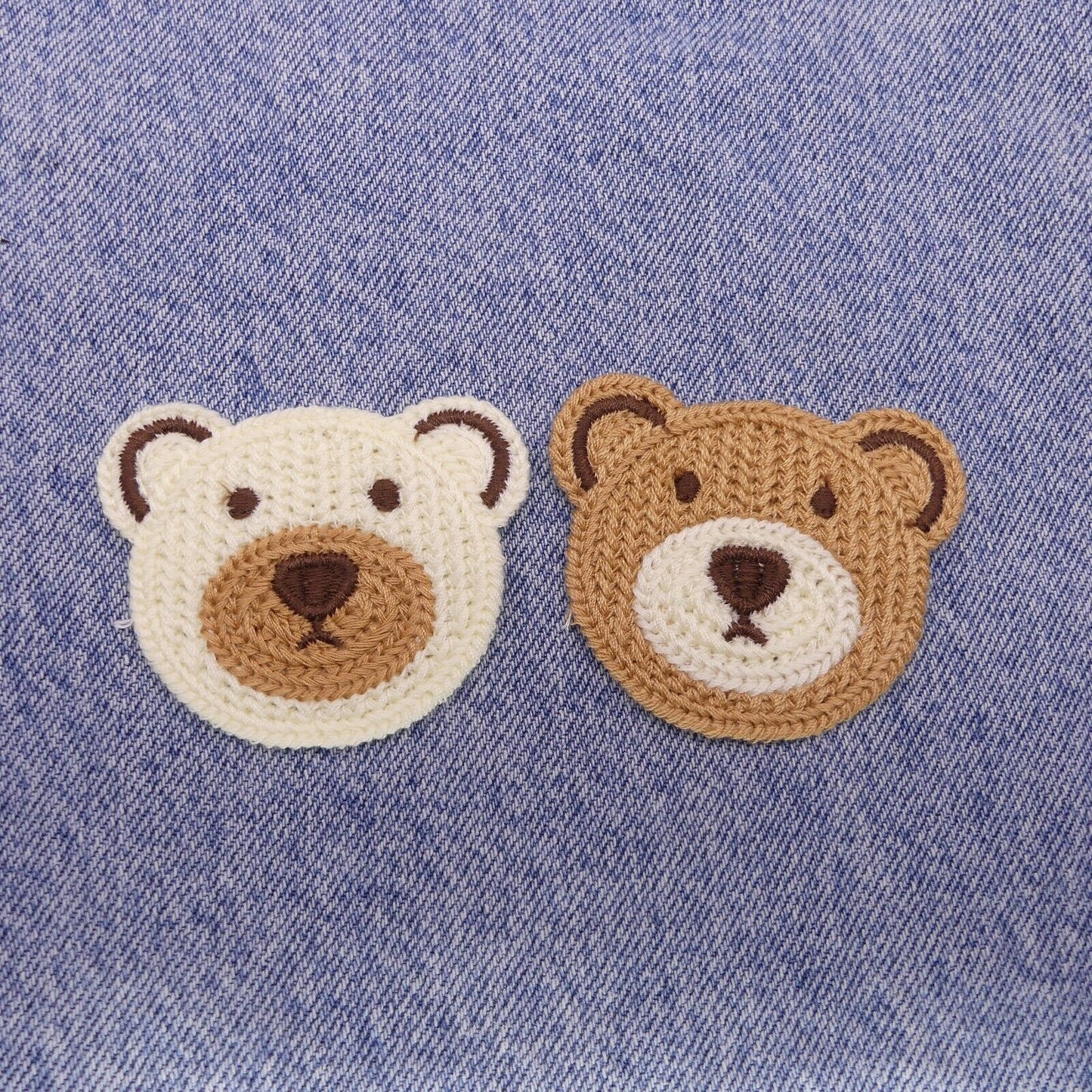 2 Teddy Bear Sew On Patches