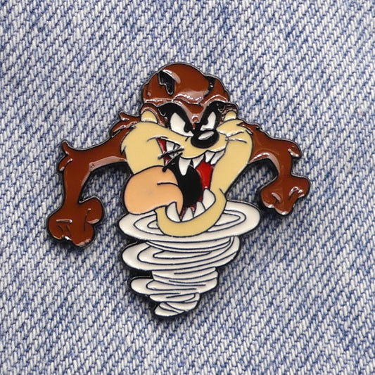 Tasmanian Devil Cartoon Enamel Pin Badge Brooch-Collectible Novelty Themed Pin