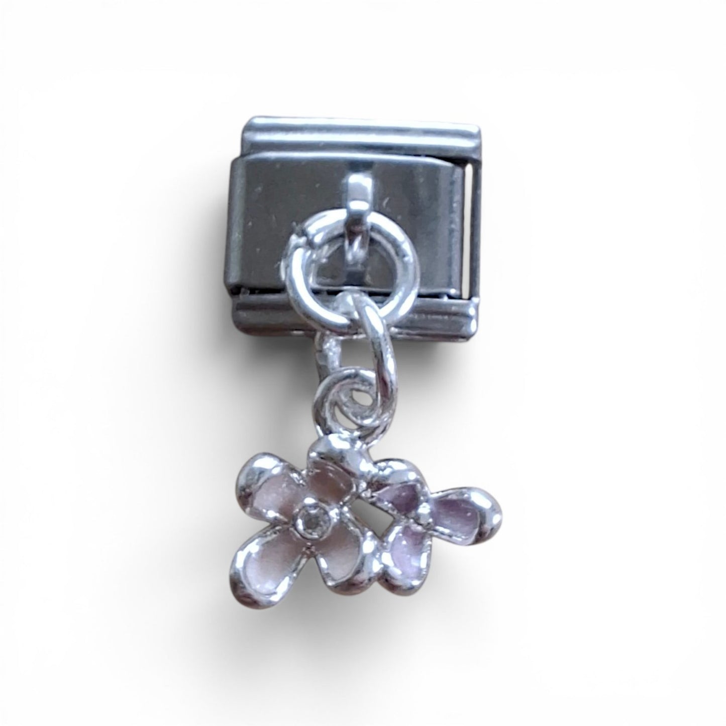 Italian Dangle Charms Bee & Double Flower
