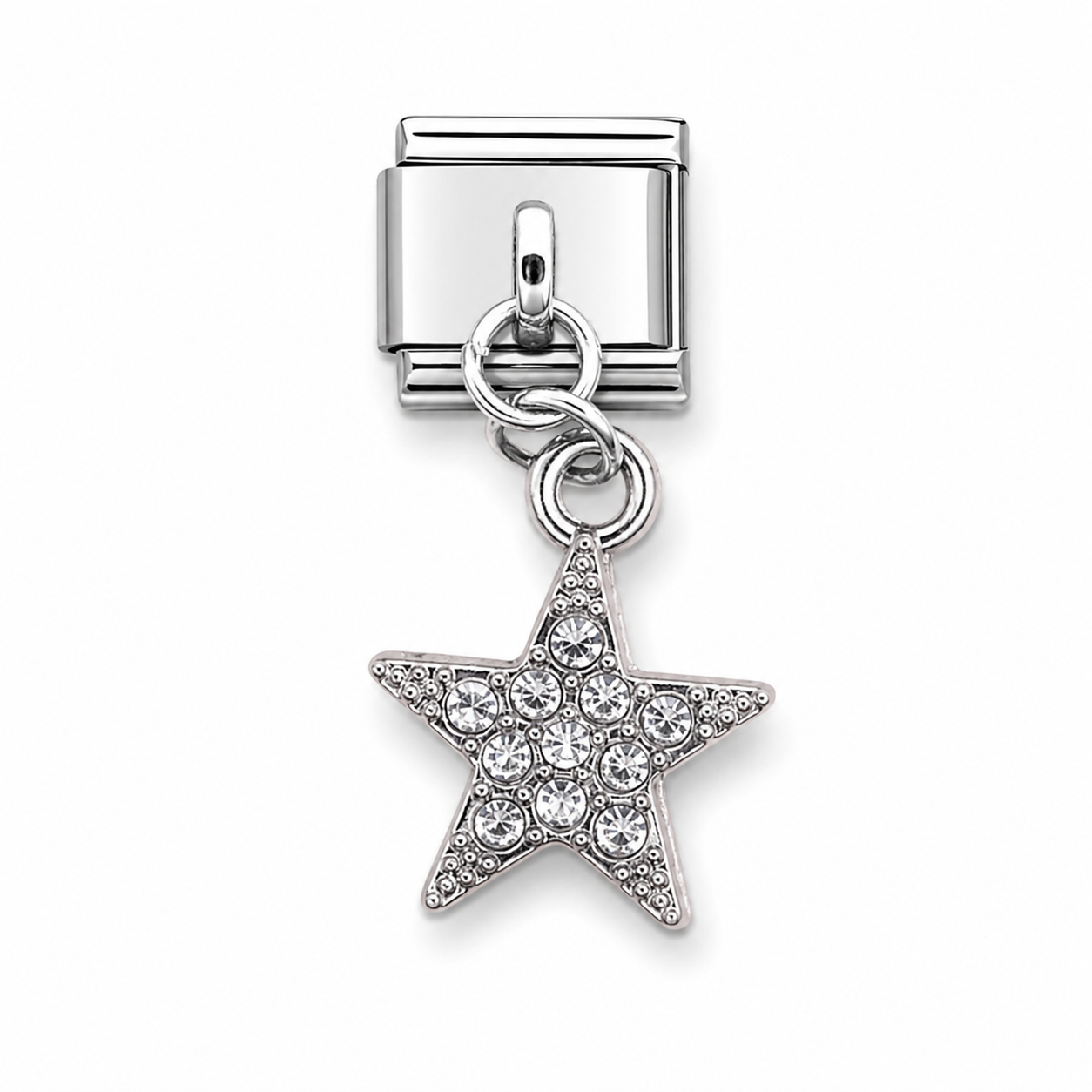 Clear Star Crystal Dangle Italian Charm | 9mm | Fits All Italian Bracelets