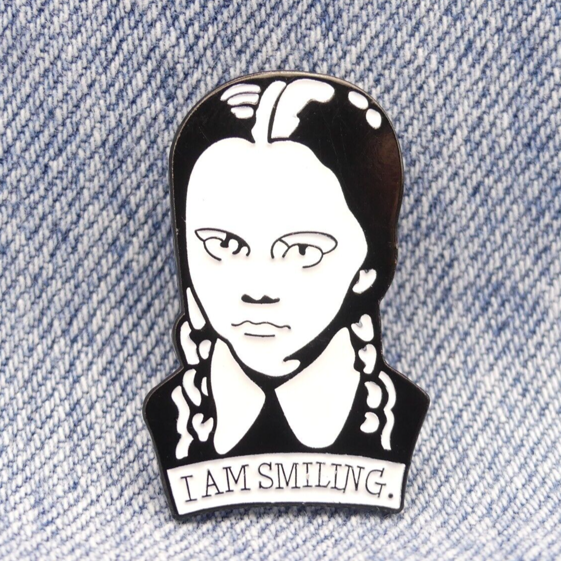 Wednesday Addams I AM SMILING Enamel Pin Badge