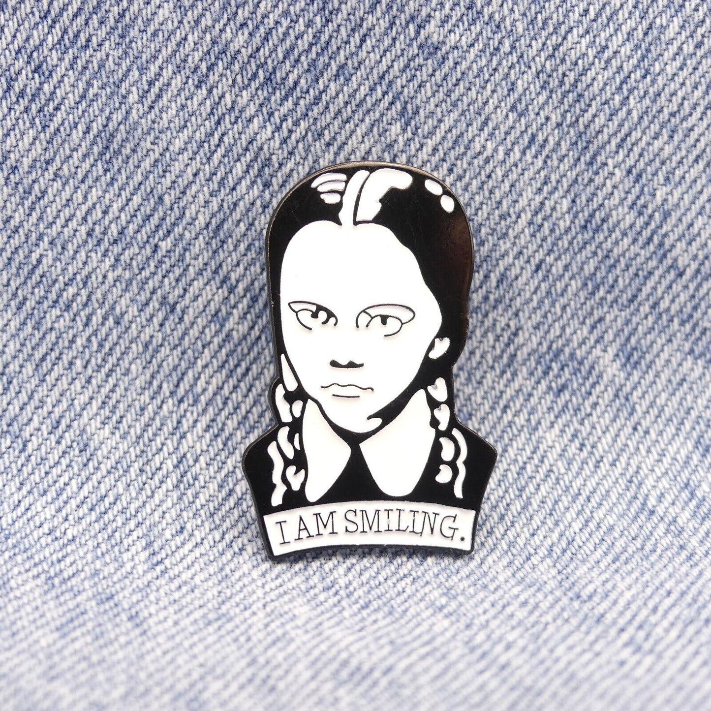 Wednesday Addams I AM SMILING Enamel Pin Badge