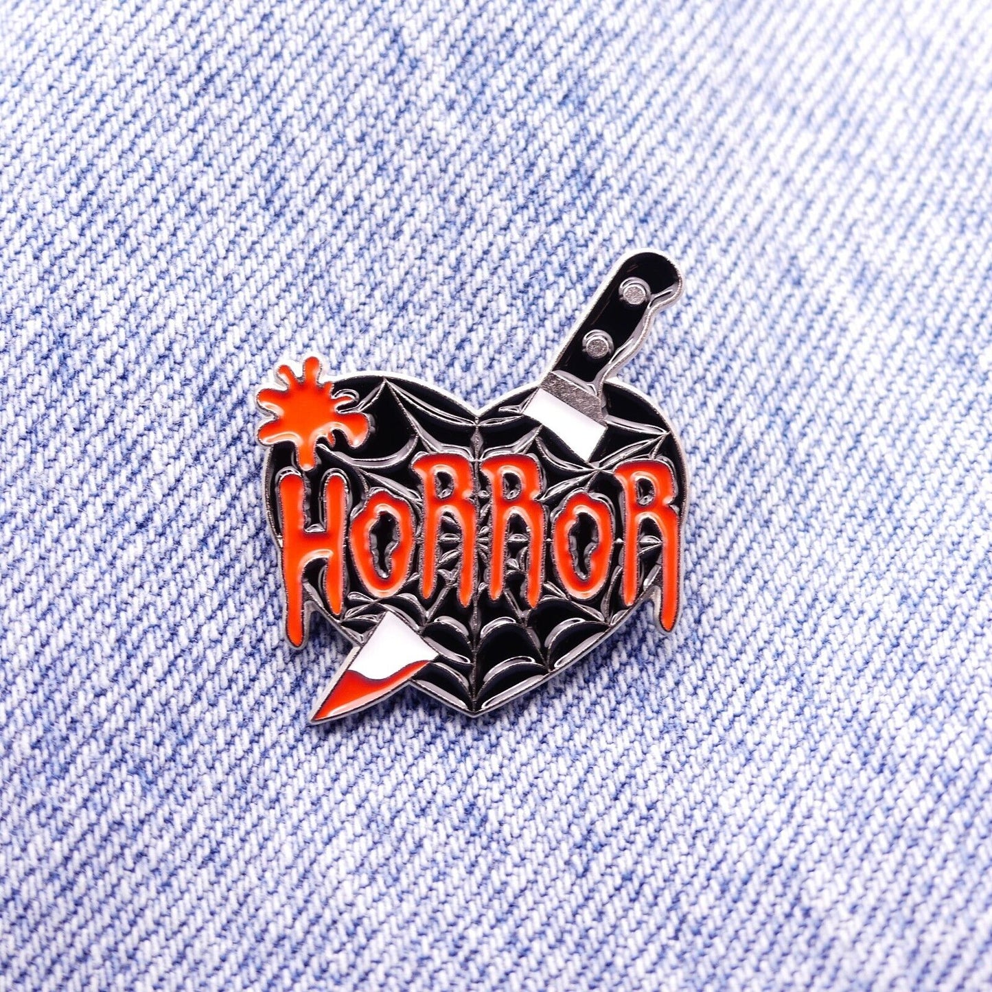 Black Heart Horror Enamel Pin