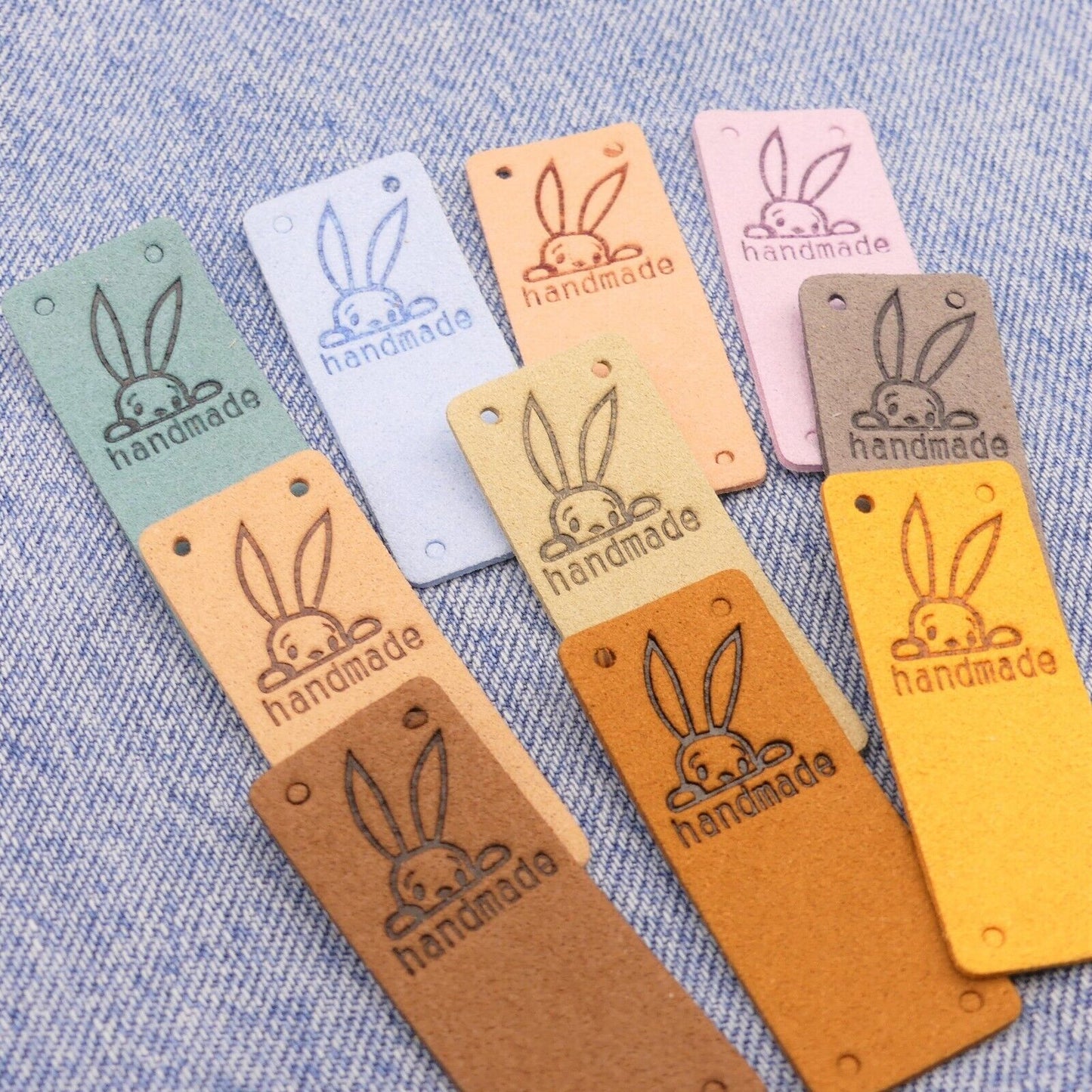 10 Rabbit Handmade Label Tags For Sewing Knitting Crochet Handmade Crafts Bunny