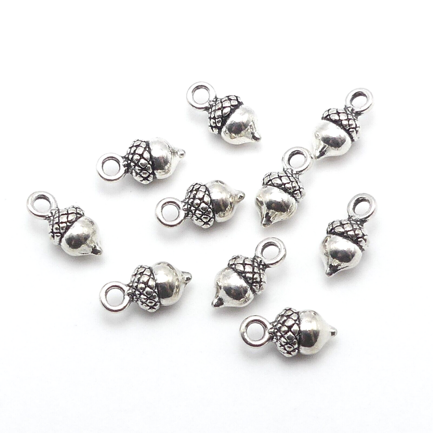10 Tibetan Alloy Acorn Metal Charms