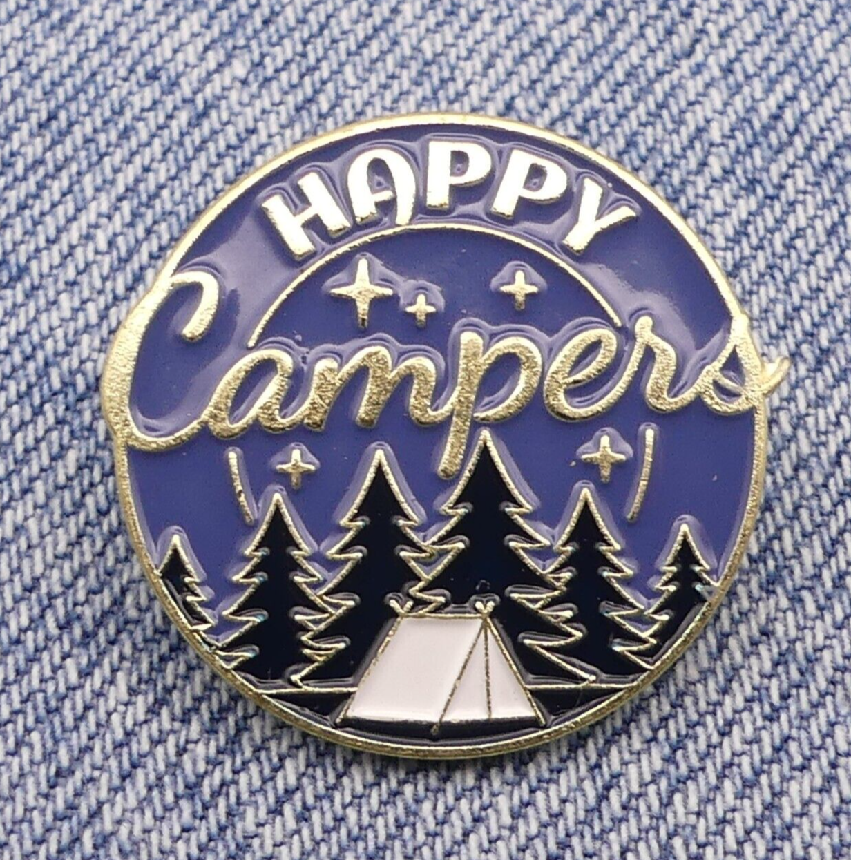 Happy Camper Enamel Pin Badge