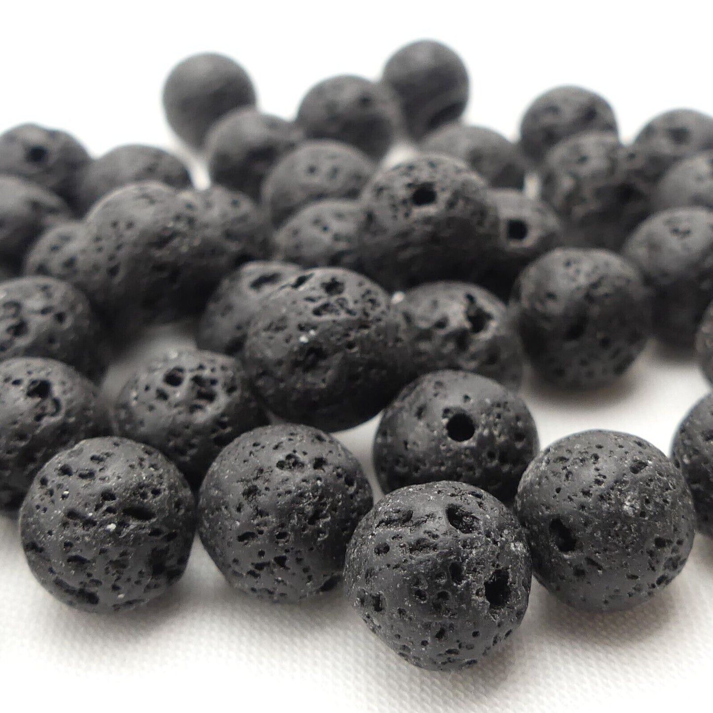 40 Lava Stone Beads Jewellery Making Natural Gemstone Beads