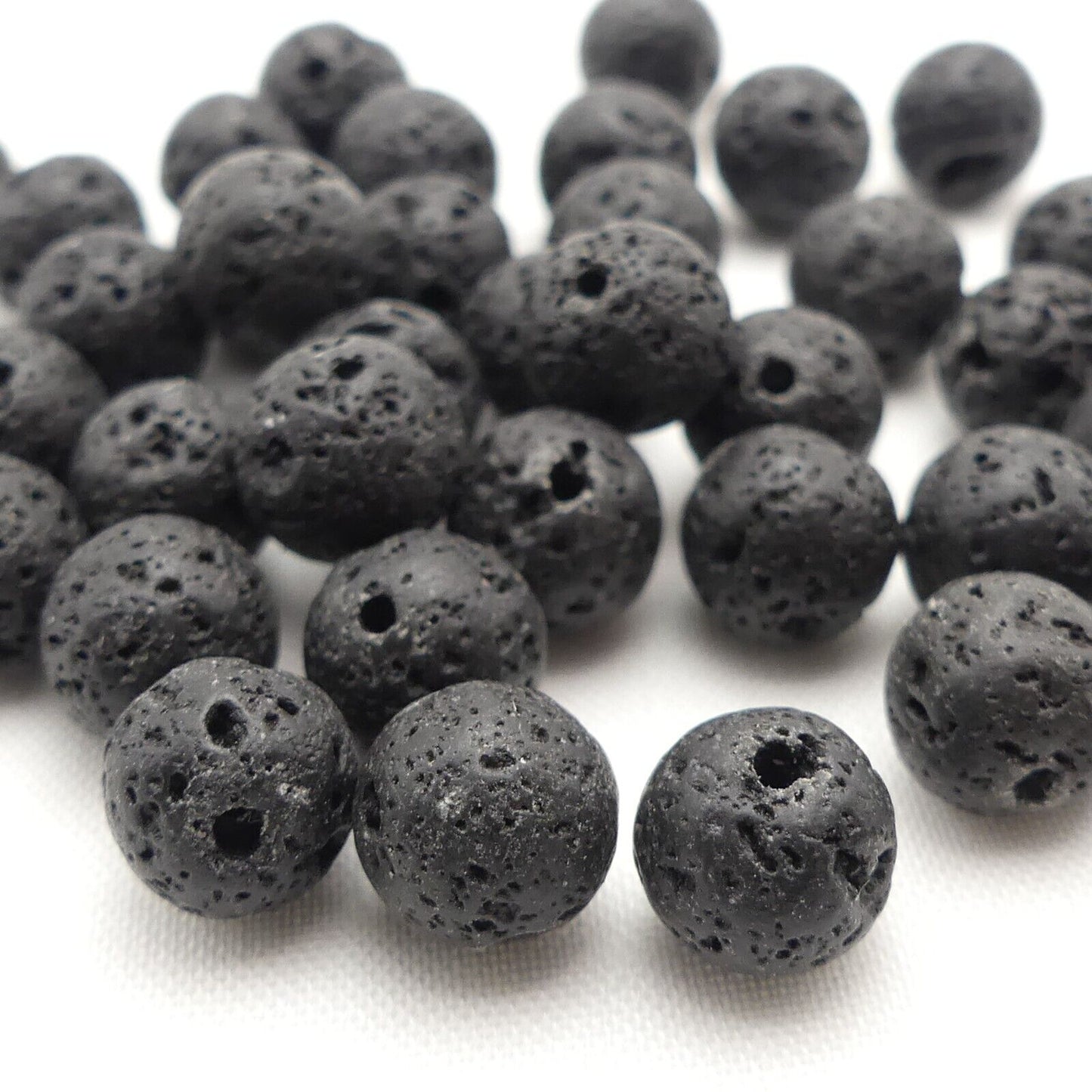 40 Lava Stone Beads Jewellery Making Natural Gemstone Beads
