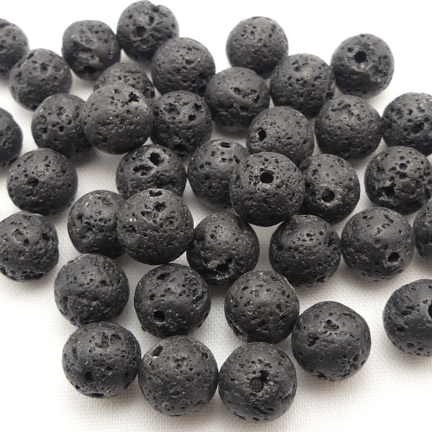 40 Lava Stone Beads Jewellery Making Natural Gemstone Beads