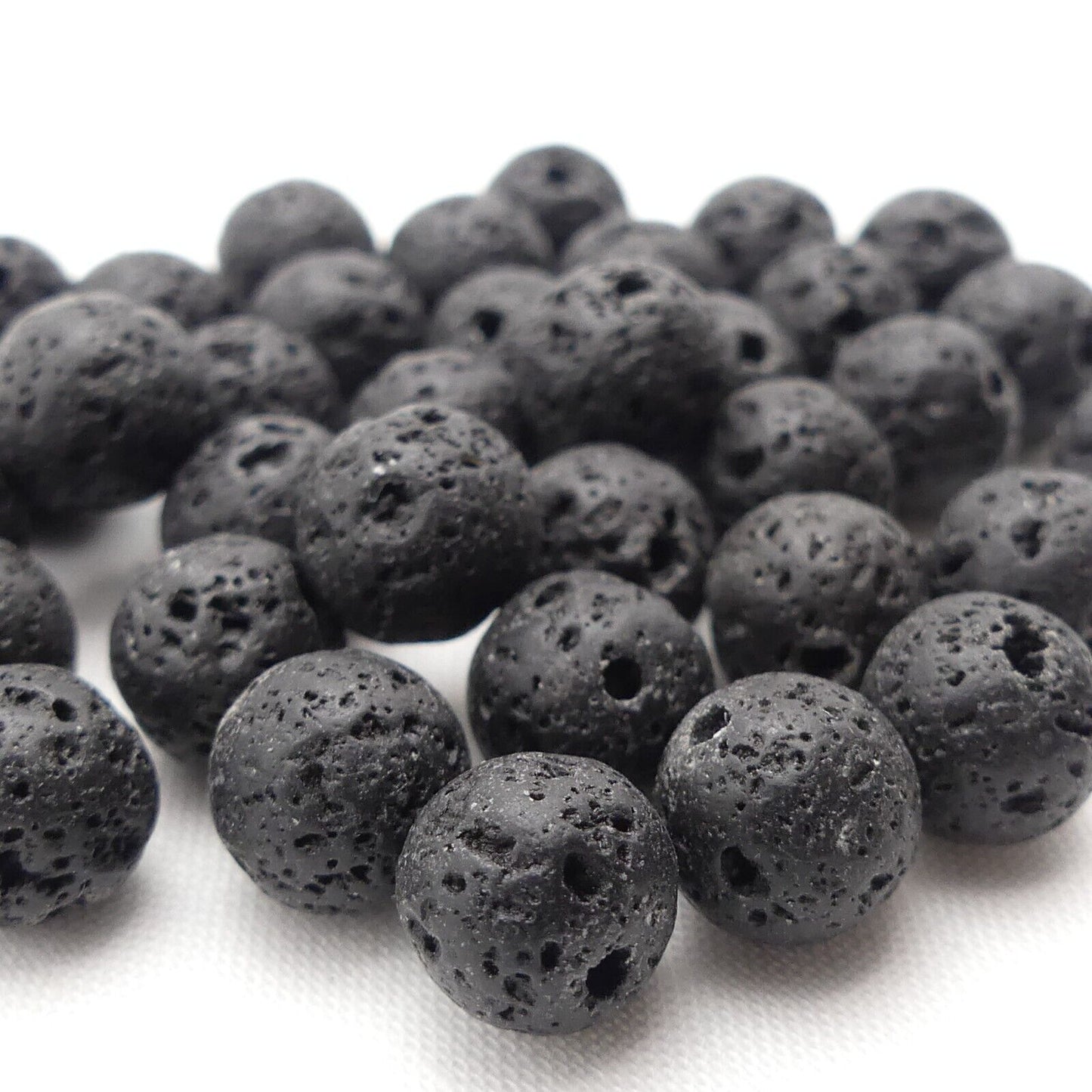 40 Lava Stone Beads Jewellery Making Natural Gemstone Beads