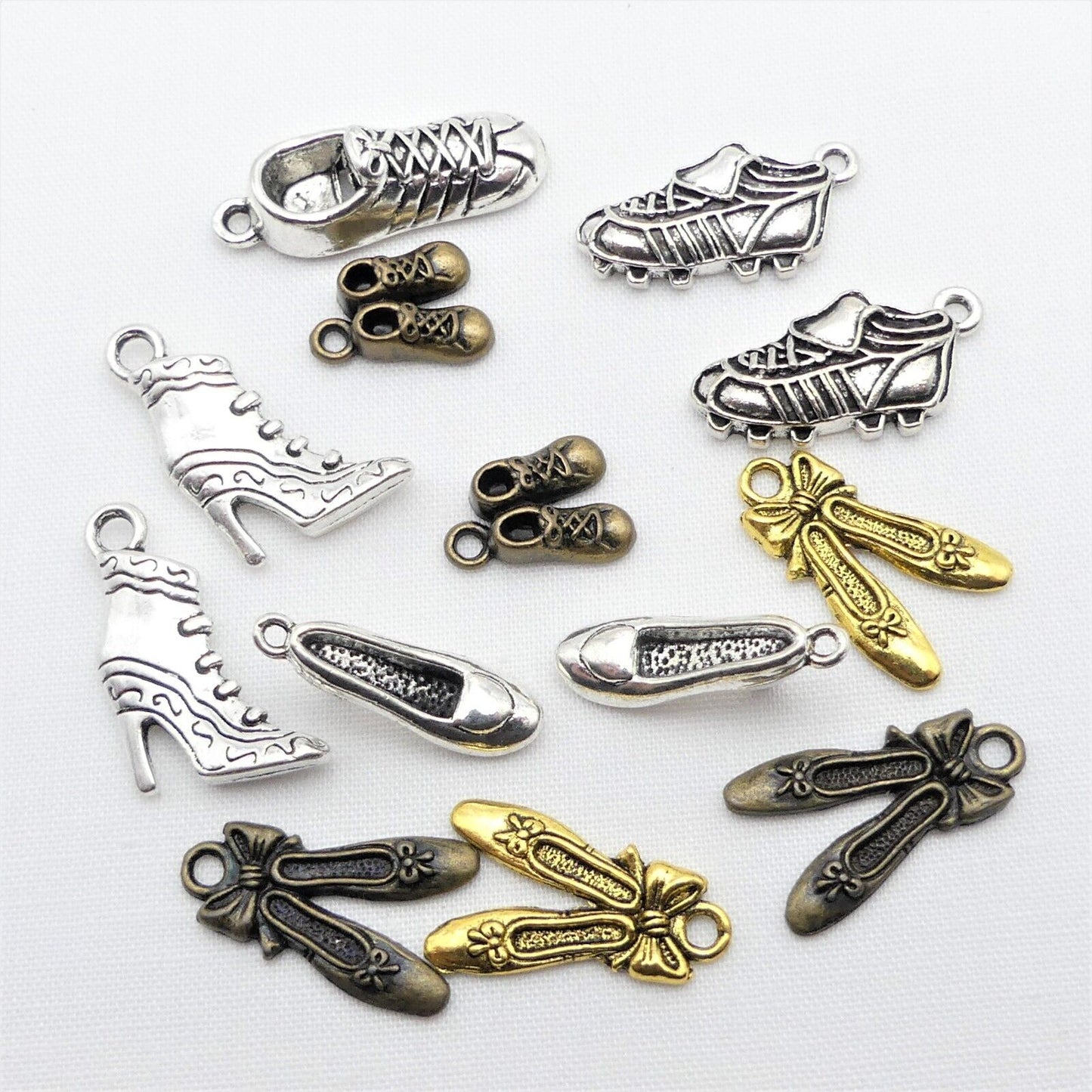 13 Tibetan Style Mixed Shoes Styles Metal Charms
