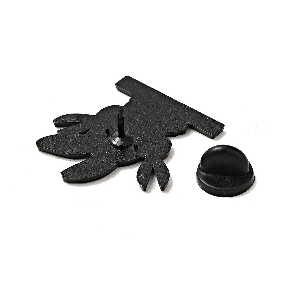 Bad Bunny "I Run With Scissors" Enamel Pin Badge.