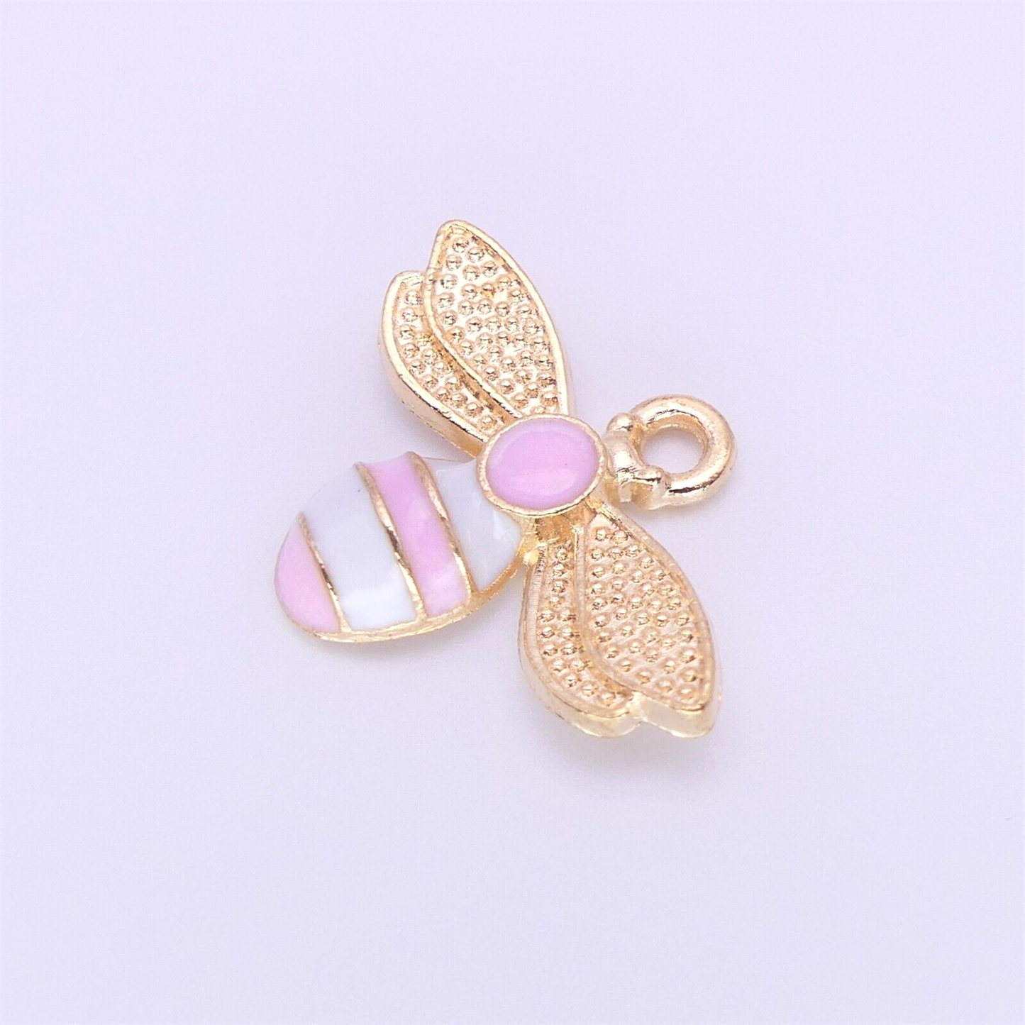 4 Enamel Bee Charms