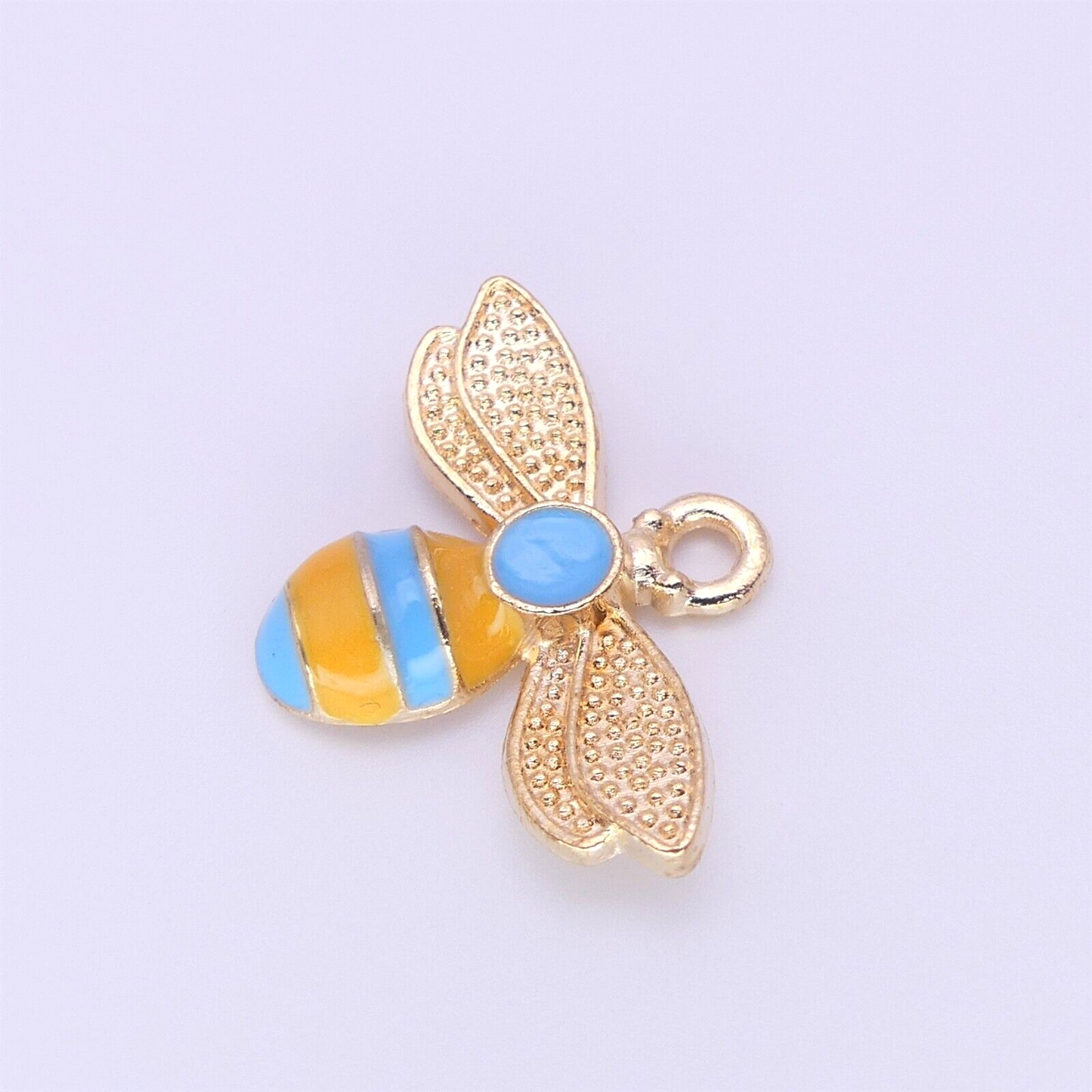 4 Enamel Bee Charms