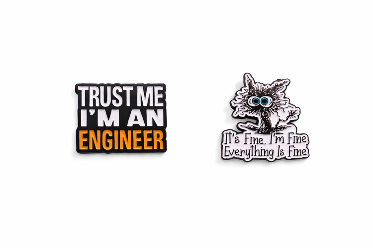 Funky Enamel pin badges perfect to wear on your favourite jacket as a fun piece of mini art