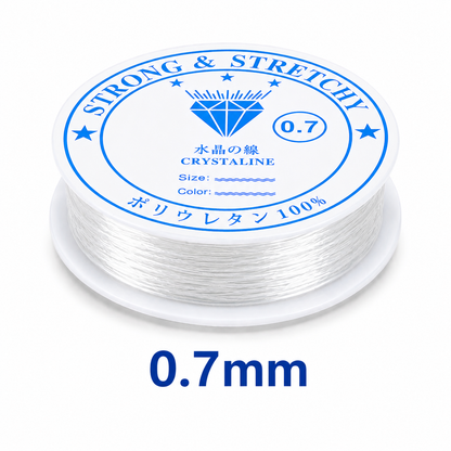 Clear elastic beading thread spool, 0.7mm crystal line nylon cord