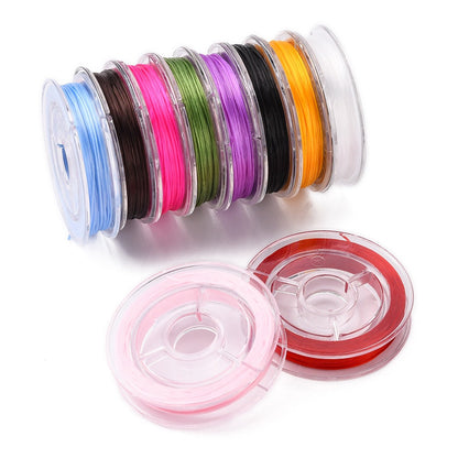 10 Roll Mixed Colour Set Strong Stretchy Beading Elastic Thread 0.8mm 10m/roll
