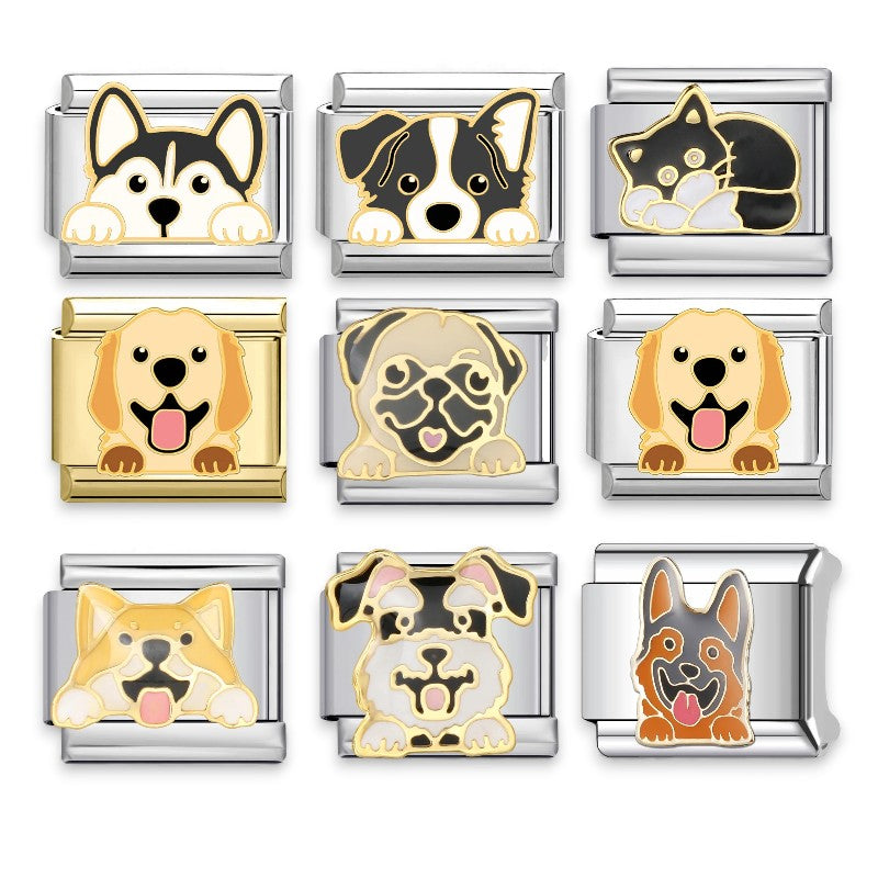 Dog And Cat Italian Modular Charms
