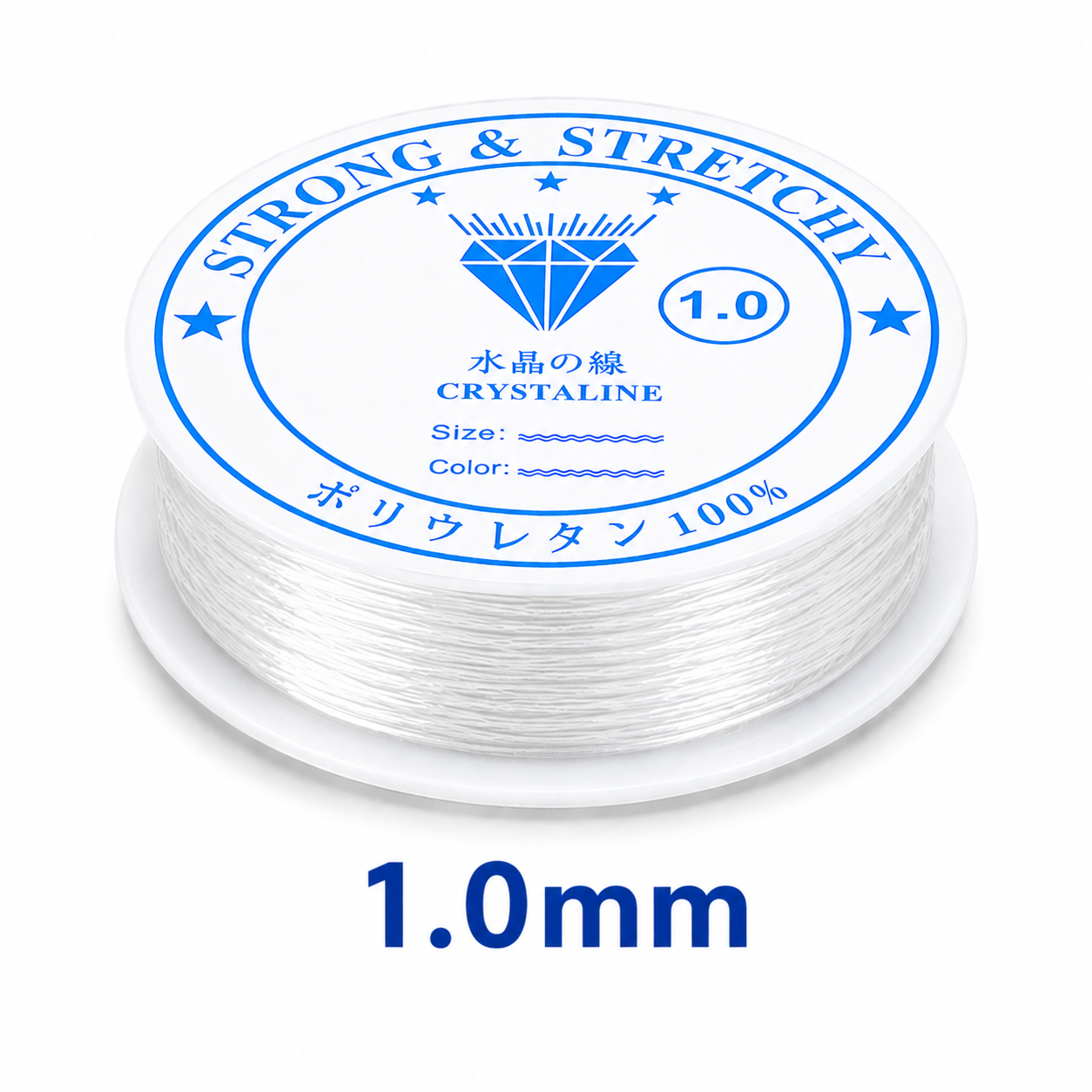 Clear elastic beading thread spool, 1.0mm crystal line nylon cord