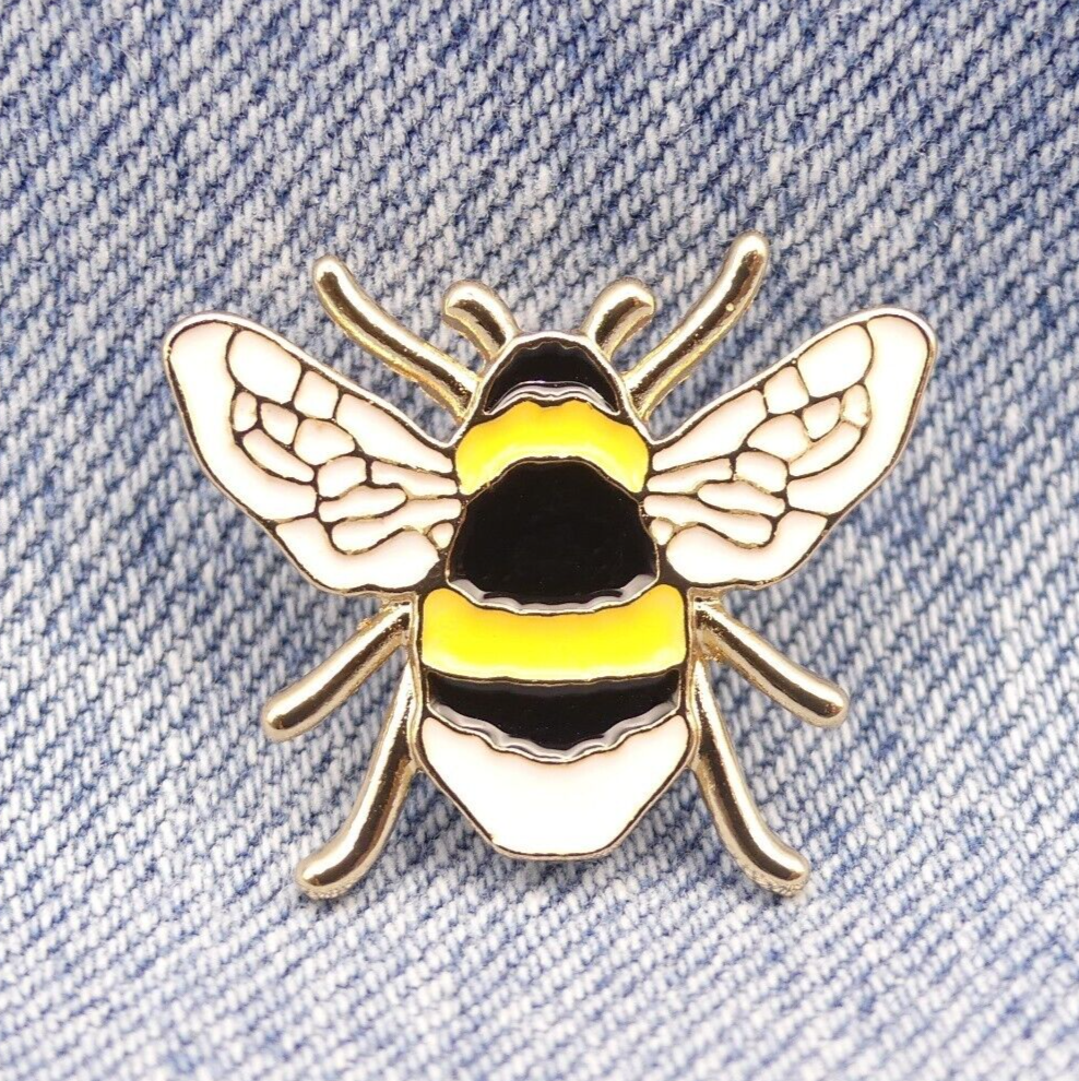 Bumble Bee Enamel Pin Badge Worker Bee Enamel Brooch