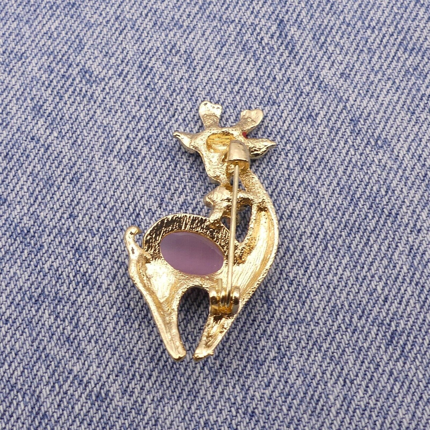 Deer Enamel And Rhinestone Brooch Collectable Deer Enamel Pin Brooch