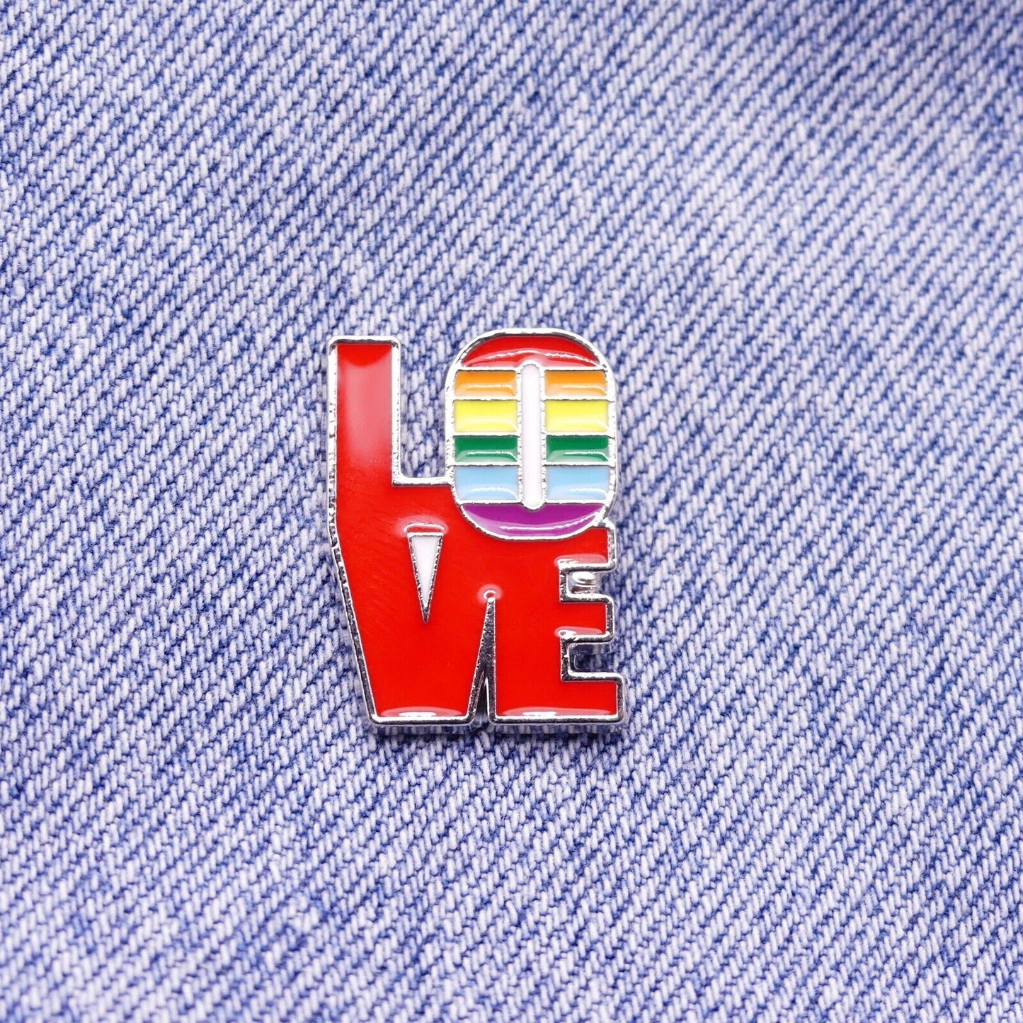 Love Rainbow LGBT Gay Lesbian Pride Enamel Pin