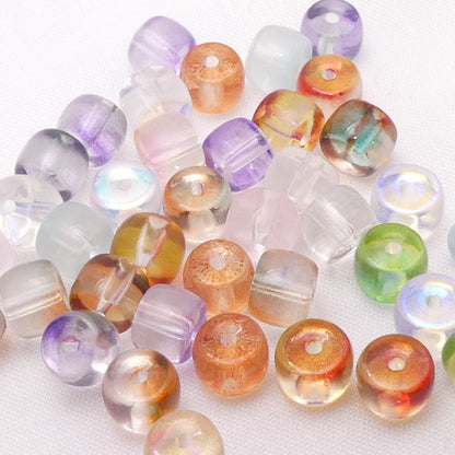 40 Mixed Barrel Glass Beads