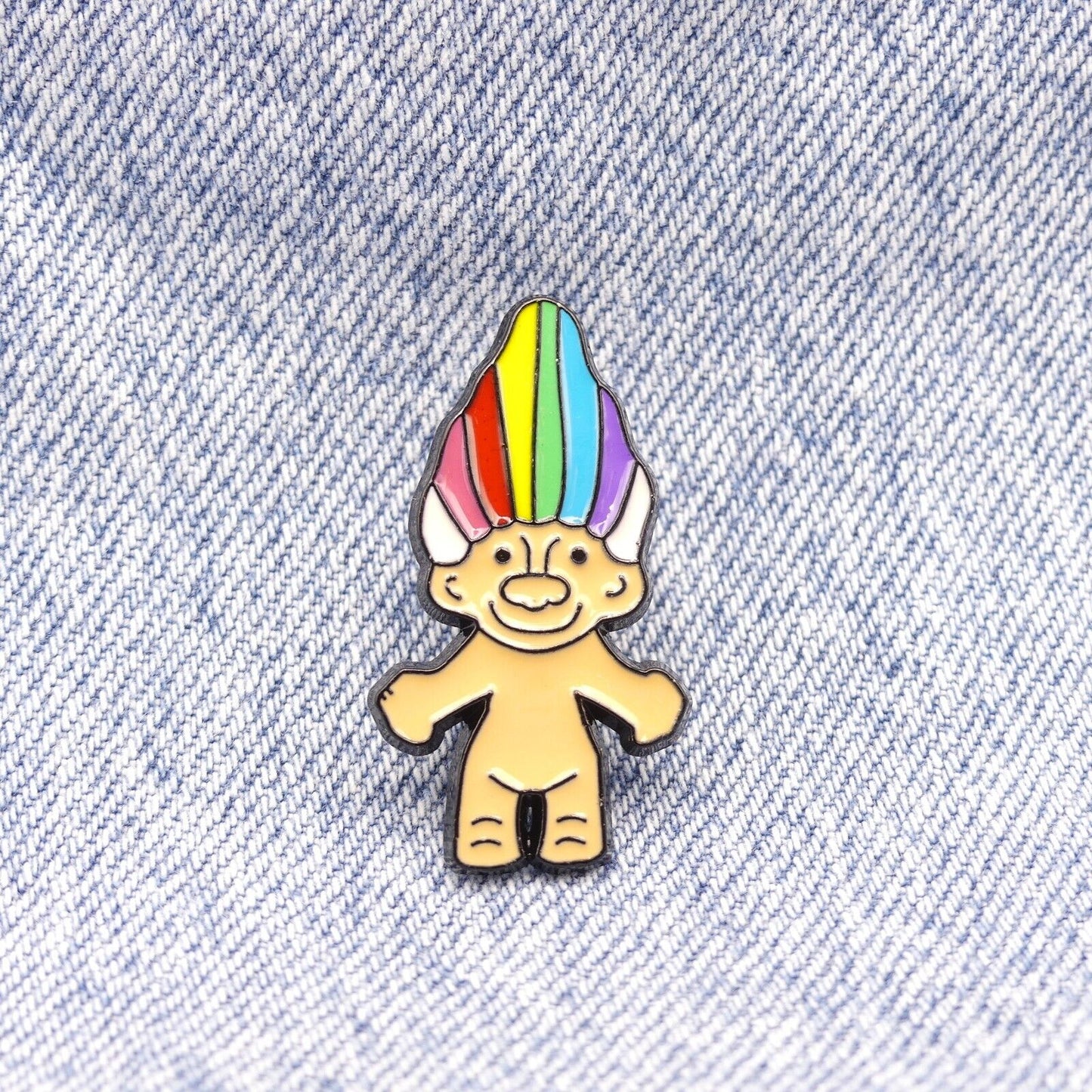 Rainbow Troll Enamel Pin Badge Love is Love Retro Pride Lapel Hard Enamel Pin