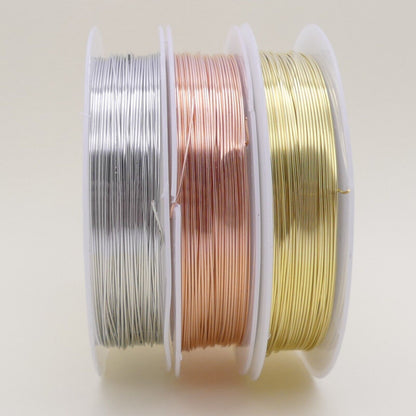 Silver Gold Copper Plated Beading Wire 0.2mm 0.3mm 0.4mm 0.5mm 0.6mm 0.8mm 1mm