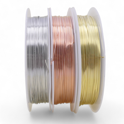 Silver Gold Copper Plated Beading Wire 0.2mm 0.3mm 0.4mm 0.5mm 0.6mm 0.8mm 1mm