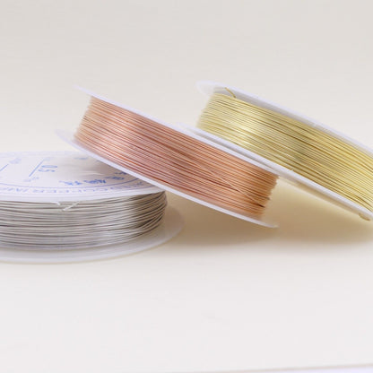 Silver Gold Copper Plated Beading Wire 0.2mm 0.3mm 0.4mm 0.5mm 0.6mm 0.8mm 1mm