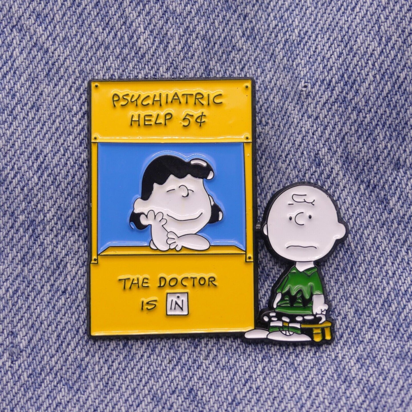 Charlie and Lucy Enamel Pin Badge