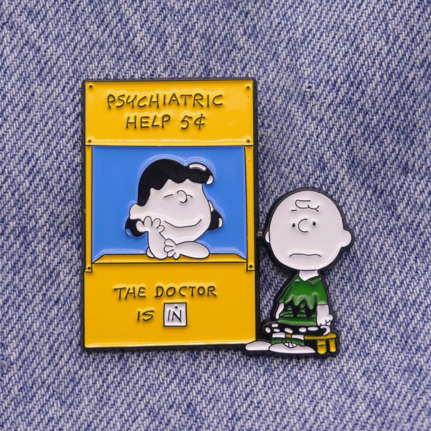 Charlie and Lucy Enamel Pin Badge