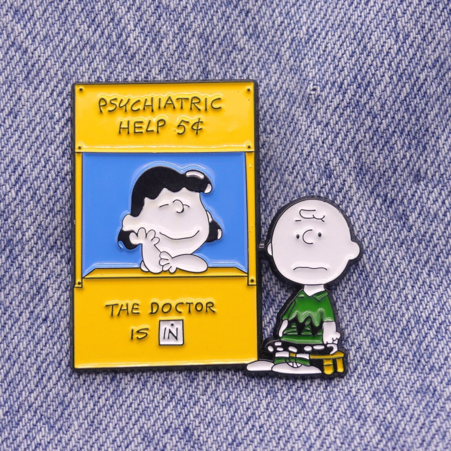 Charlie and Lucy Enamel Pin Badge