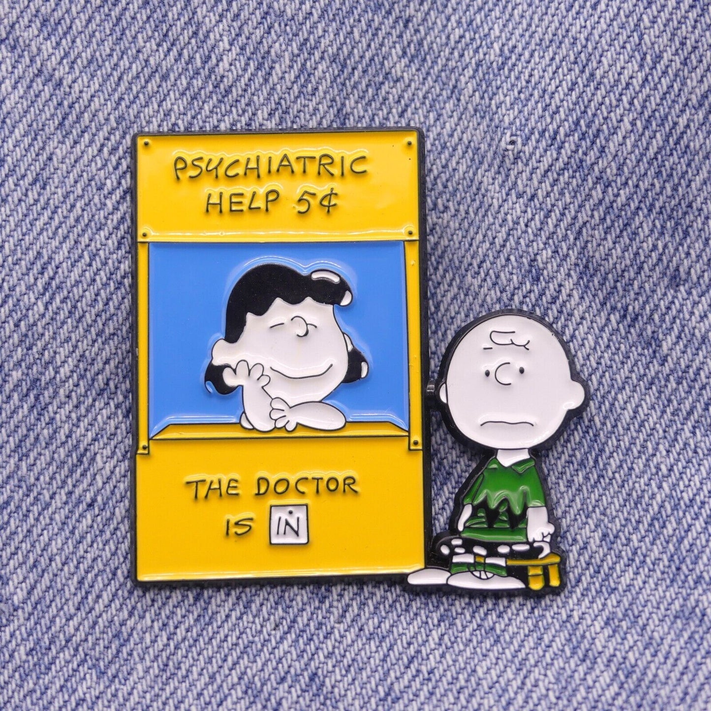 Charlie and Lucy Enamel Pin Badge