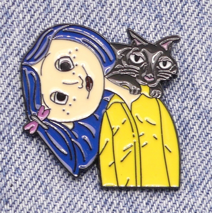 Coraline And Vermin The Cat Enamel Pin Badge