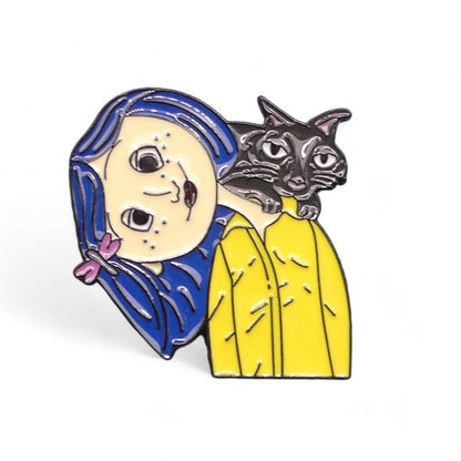 Coraline And Vermin The Cat Enamel Pin Badge