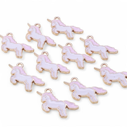 10 Unicorn Enamel Charms