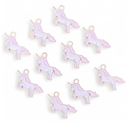 10 Unicorn Enamel Charms