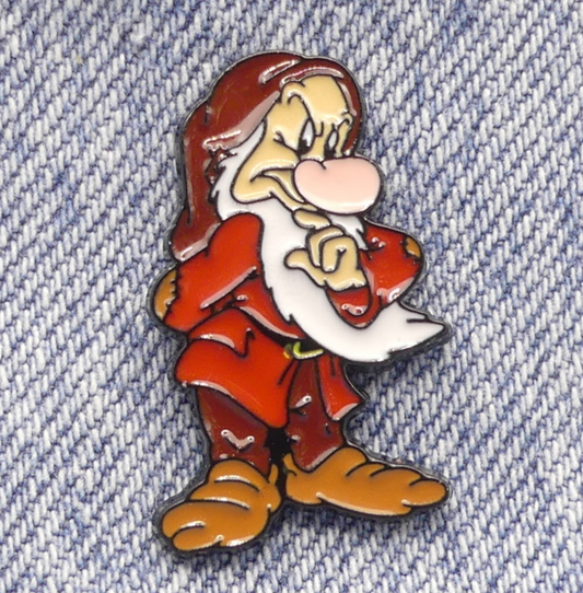 Grumpy Seven Dwarf Novelty Enamel Pin Badge Brooch-Collectible Themed Pin