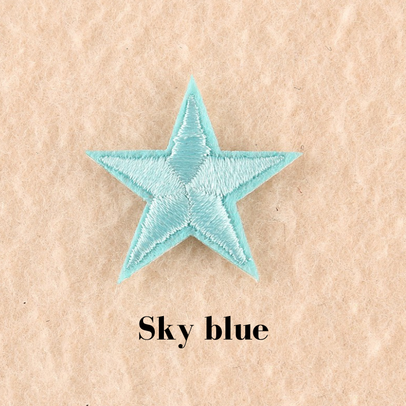 2 or 10 Star Iron On Patch Sew On Star 3cm Applique Patches Choice of 22 Colours