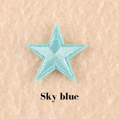 2 or 10 Star Iron On Patch Sew On Star 3cm Applique Patches Choice of 22 Colours