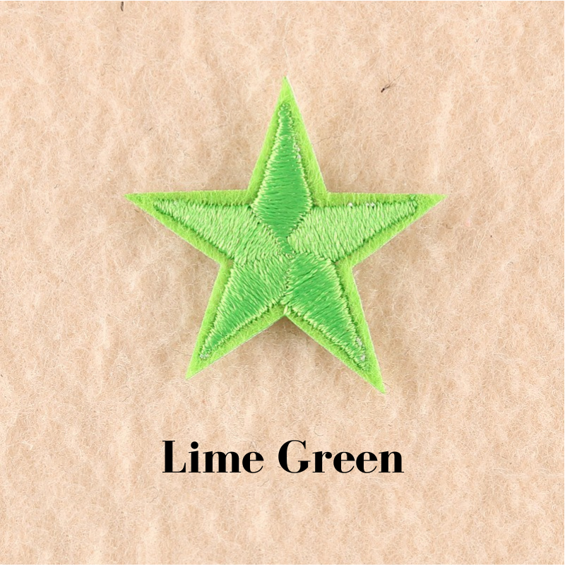 2 or 10 Star Iron On Patch Sew On Star 3cm Applique Patches Choice of 22 Colours