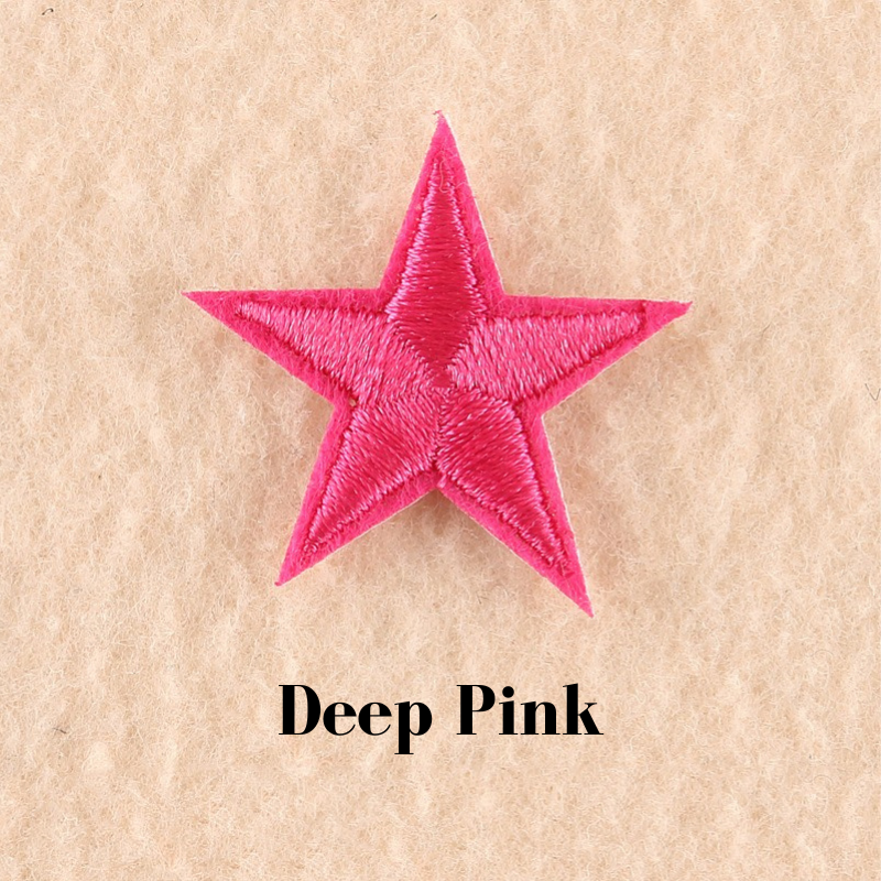 2 or 10 Star Iron On Patch Sew On Star 3cm Applique Patches Choice of 22 Colours